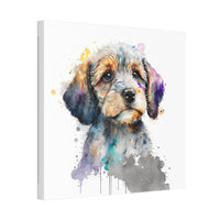 Cute Watercolor Puppy Playful Nursery Wall Decor for Your Little One