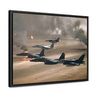 Poster USA Military Wall Art For Dad - Fly over Kuwaiti oil fires