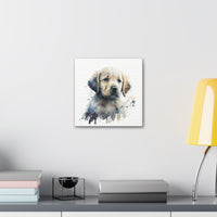 Charming Watercolor Puppy Wall Art Ideal for a Nature-Inspired Nursery