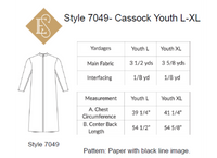Cassock Sewing Pattern for Altar Server | Church Vestment Pattern
