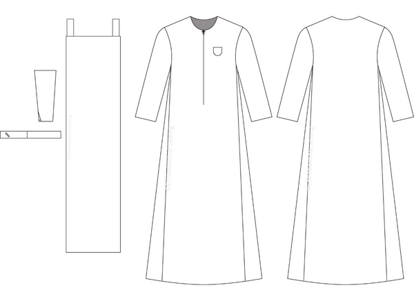 Monastic Nun Habit Sewing Pattern with Scapular Church Vestment Pattern