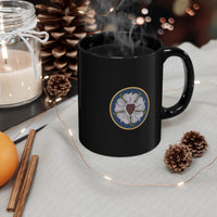 Sip with Spirit and Style: 11oz Black Mug Luther Rose Reformation Gift