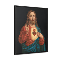Premium Wood-Framed Canvas Sacred Heart of Jesus Christ Christian Gift