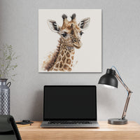 Watercolor Baby Giraffe Print Nursery Wall Art for Baby Showers