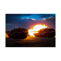 Game Room Tank Poster: M1A1 Abrams Tank Platoon in Urban Training  by Ecclesiastical Sewing