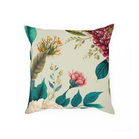 Effortless Boho | Premium Floral Square Cushion for Modern Minimalist Homes | ecclesiastical-sewing