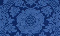 St. Margaret Rose Brocade Liturgical Fabric - Blue | Ecclesiastical Sewing