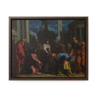 Christ and the Woman Taken in Adultery, 1720s | Sebastiano Ricci - Premium Framed Canvas | ecclesiastical-sewing