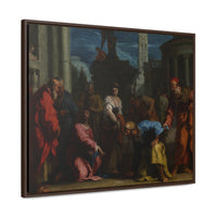 Christ and the Woman Taken in Adultery, 1720s | Sebastiano Ricci - Premium Framed Canvas | ecclesiastical-sewing
