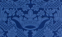 St. Margaret Crown Brocade Liturgical Fabric - Blue| Ecclesiastical Sewing