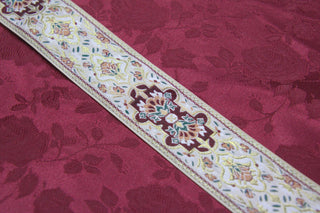 Abbey Rose jacquard orphrey trim suitable for Gaudete and Laetare rose 