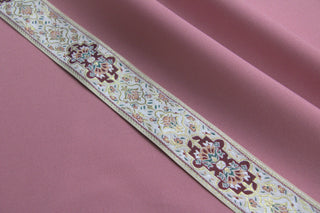 Abbey Rose jacquard orphrey trim suitable for Gaudete and Laetare rose 