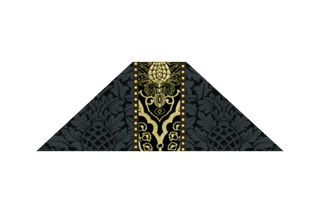 Black 24" Chalice Veil with Vertical Gold Orphrey Band – Saint Justin Martyr Collection