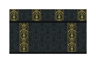 Black Full Frontal and Superfrontal with Black and Gold Orphreys – Saint Justin Martyr Collection