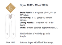 Choir Graduation Confirmation Stole Sewing Pattern | Style 1012