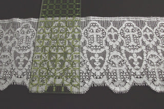 Cluny Style Lace with Cross and Fleur de Lis | Altar Lace Edging