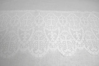 Cluny Style Lace with Cross and Fleur de Lis | Altar Lace Edging