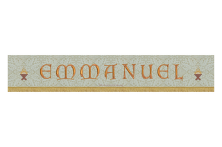 Emmanuel Superfrontal Altar Frontal Christmas Altar Hanging Decoration 