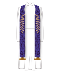 Violet Pastor or Priest Palm Stole | Gloria Advent or Lent Collection