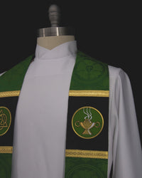 Luther Rose Brocade Stole Style #5 | Liturgical Stole