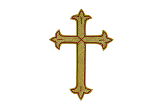 Goldwork Cross Applique or Goldwork Crown