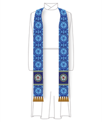 Clergy Stole With Luther Rose Design In Seasonal Liturgical Colors