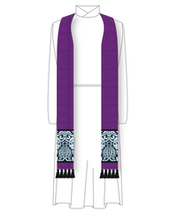Martyr Stole with Black & Silver Clergy Liturgical Vestment