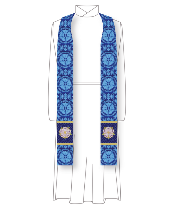 Messianic Rose Violet or Blue Advent Stole | Advent Pastor Priest Stole
