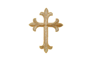 Metallic Cross Appliques with Iron On Backing