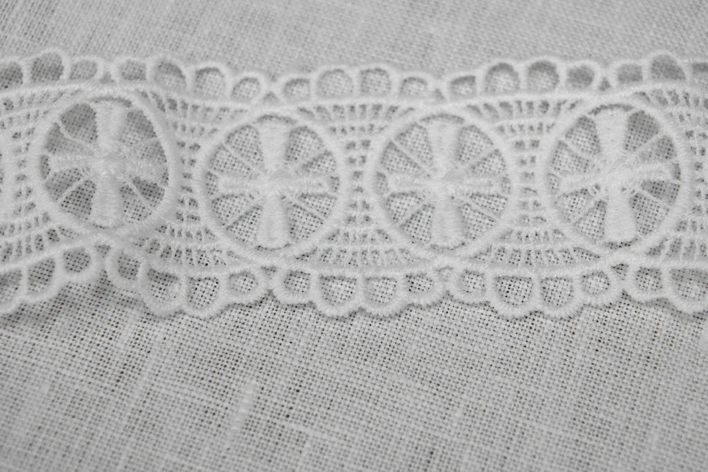 Narrow Cross Lace with Scalloped Edge | Narrow Insertion Lace ...