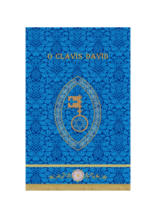 Advent Banner O Clavis David Blue or Violet Advent Banner