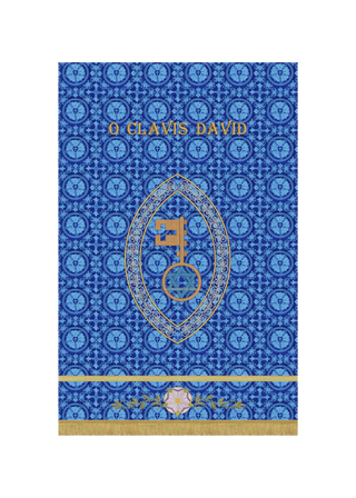 Advent Banner O Clavis David Blue or Violet Advent Banner