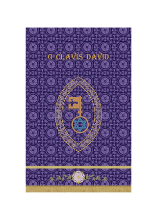 Advent Banner O Clavis David Blue or Violet Advent Banner