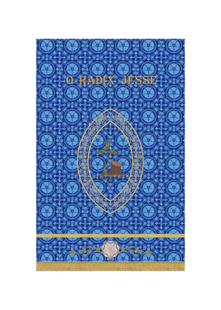 Advent Banner O Radix Jesse  Blue or Violet Advent Banner