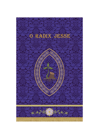 Advent Banner O Radix Jesse  Blue or Violet Advent Banner