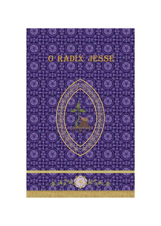 Advent Banner O Radix Jesse  Blue or Violet Advent Banner