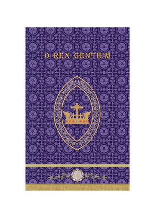 Advent Banner O Rex Gentium  Blue or Violet Advent Banner
