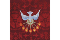 Pentecost Dove Descending Flames | Pentecost Altar Hanging