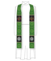 Lutheran Stole Style #1 | Luther Rose Brocade Liturgical Vestment