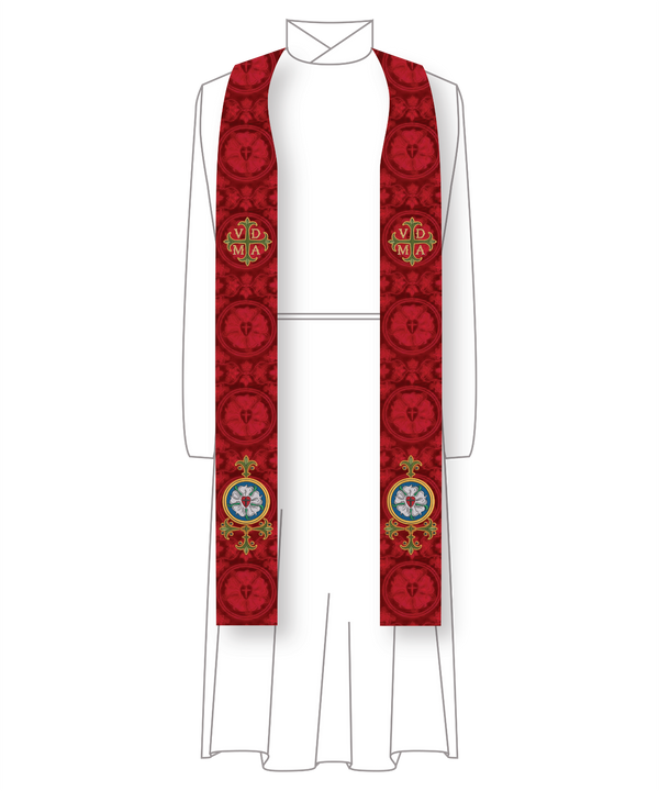 Luther Rose Stole Style #6 Clergy Church Vestment