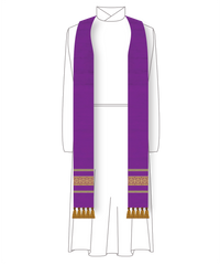Violet Saint Alban Violet Stole | Advent Lent Pastor Priest Stole
