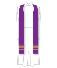 Violet Saint Alban Violet Stole | Advent Lent Pastor Priest Stole