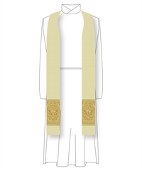 Clergy Stole in the St. Gregory Style #2 |  Priest Liturgical Stoles Ivory