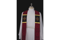 Lutheran Stole Style #1 | Luther Rose Brocade Liturgical Vestment