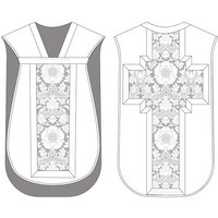 Roman Chasuble Pattern for Sewing w/ Cross on Back | Priest Chasubles