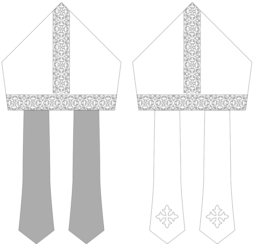 Mitre Pattern Style 6040 Bishop Mitre Sewing Pattern | Church Pattern ...