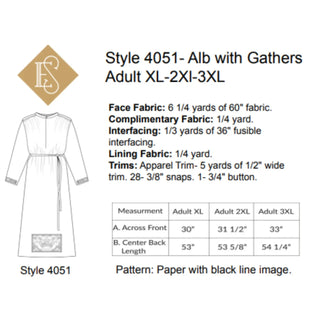 Traditional Alb Priest Sewing Pattern Church Vestment | Vintage Linen 