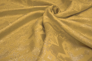 Close-up of Tintern Brocade eight-pointed star, cross and geometric diaper repeat