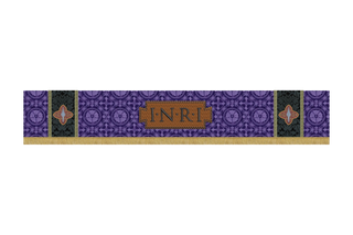 Violet Lent INRI Superfrontal | Altar Hanging  Lent Passion Collection 