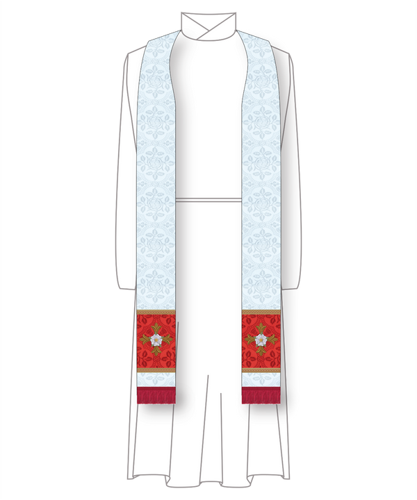 Christmas Rose Clergy Stole |  Virgin and Child Church Vestment Collection